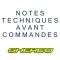 NOTES TECHNIQUES AVANT COMMANDES